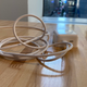 A photo of the MacBook Air with M2's charging brick